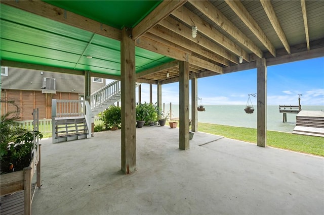 108 Bayshore Drive, Ingleside On The Bay, TX 78362 - view of patio / terrace with a water view and stairway