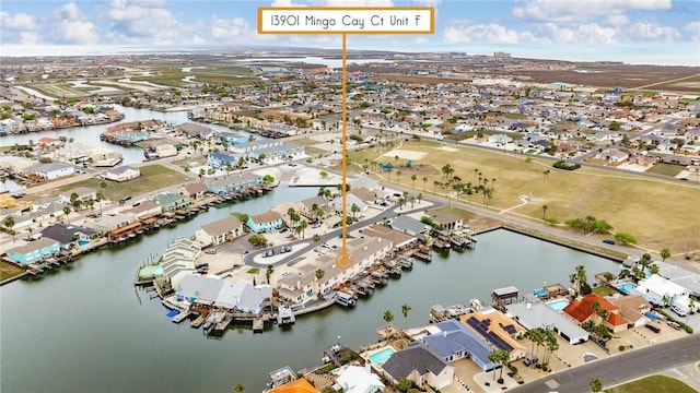 13901 Mingo Cay Ct Unit F, Corpus Christi, TX 78418 - aerial view of residential area with a large body of water