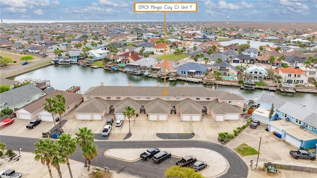 13901 Mingo Cay Ct Unit F, Corpus Christi, TX 78418 - aerial view of residential area featuring a nearby body of water