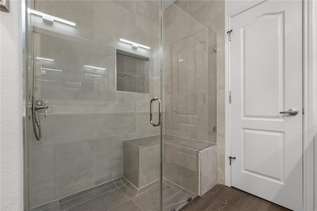 13901 Mingo Cay Ct Unit F, Corpus Christi, TX 78418 - full bath with a shower stall and wood finished floors