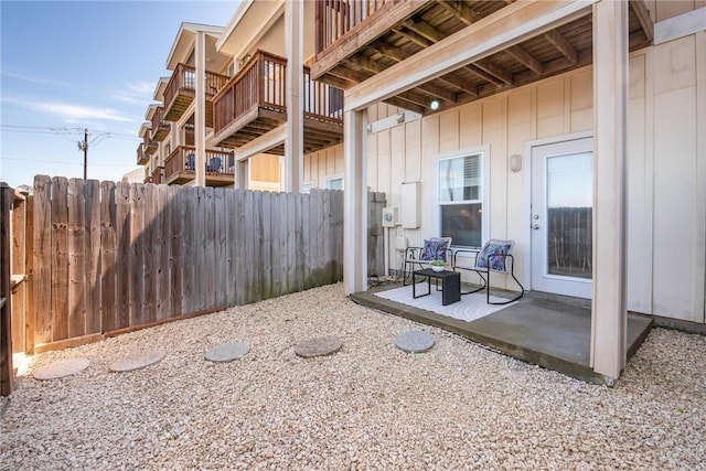 view of patio with fence