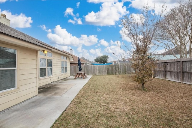 view of yard with a patio