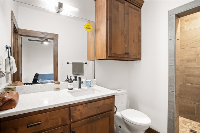 5502 E Riverview Dr, Corpus Christi, TX 78410 - bathroom featuring vanity and a tile shower