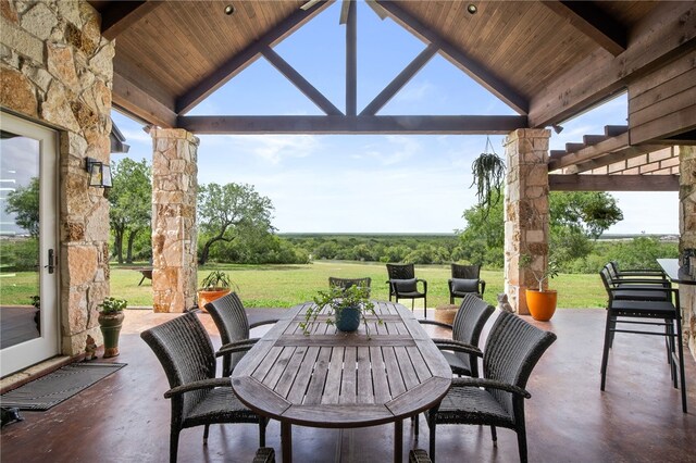 5502 E Riverview Dr, Corpus Christi, TX 78410 - view of patio featuring outdoor dining area