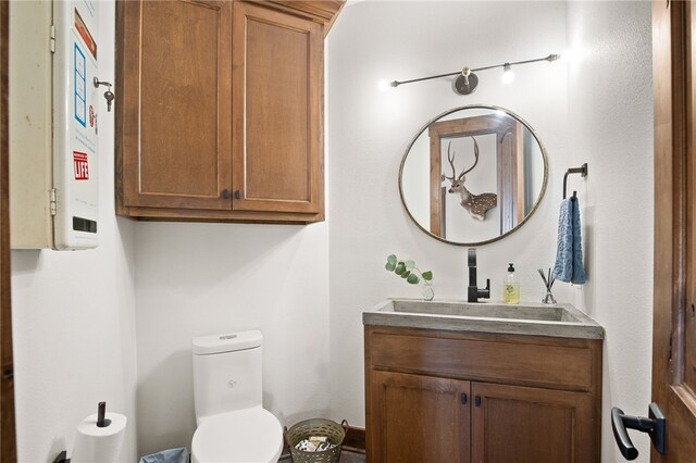 5502 E Riverview Dr, Corpus Christi, TX 78410 - half bath with vanity and toilet