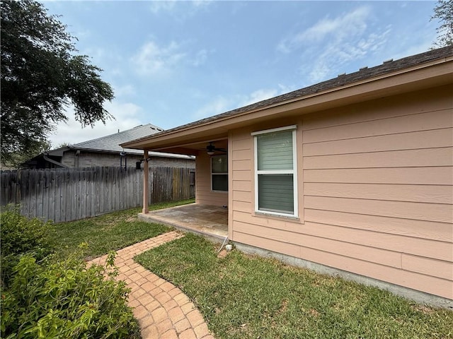 177 Whistlers Cv, Rockport, TX 78382 - view of yard with a patio area and a ceiling fan