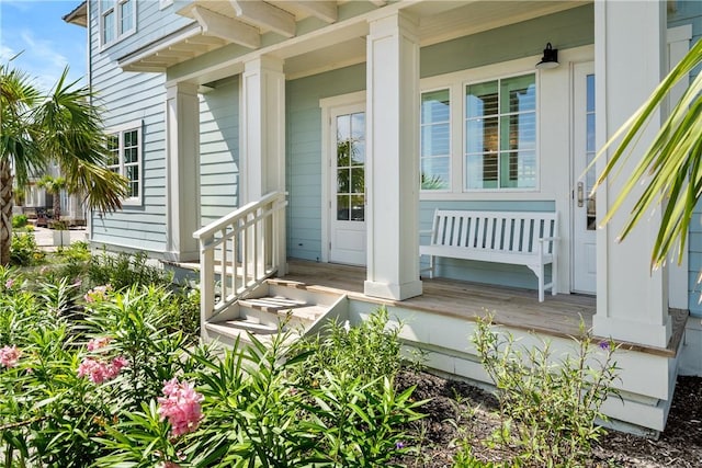 320 S Shore Dr, Port Aransas, TX 78373 - view of exterior entry with covered porch