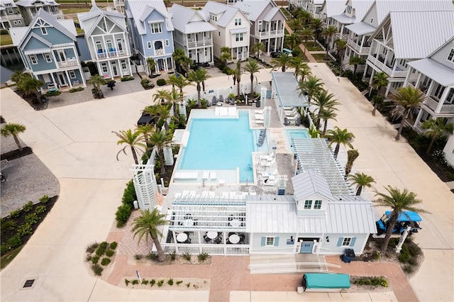 320 S Shore Dr, Port Aransas, TX 78373 - aerial perspective of suburban area with a pool area