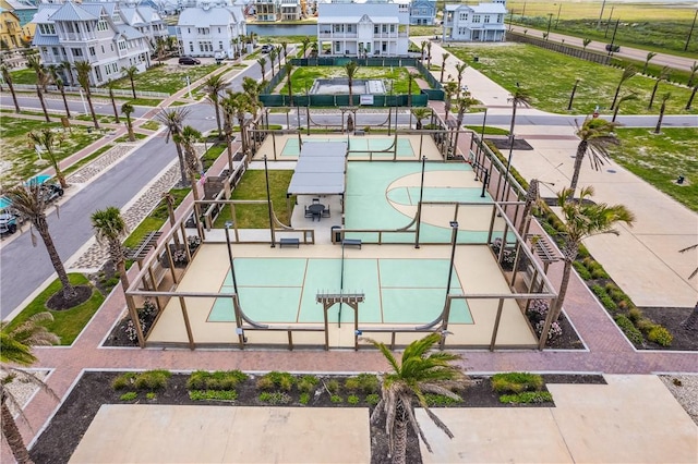 320 S Shore Dr, Port Aransas, TX 78373 - aerial perspective of suburban area featuring a pool