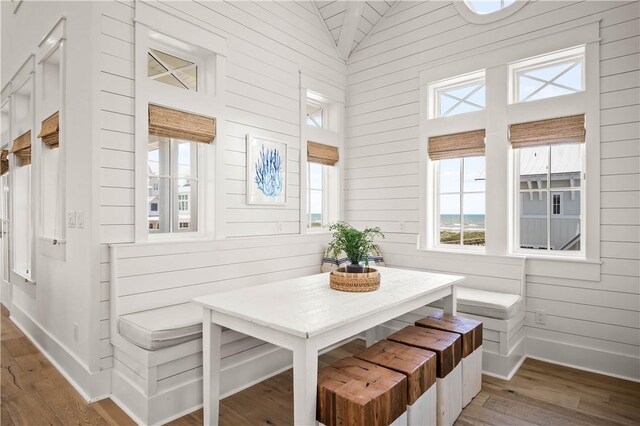 328 Coastline Dr, Port Aransas, TX 78373 - sunroom / solarium featuring lofted ceiling