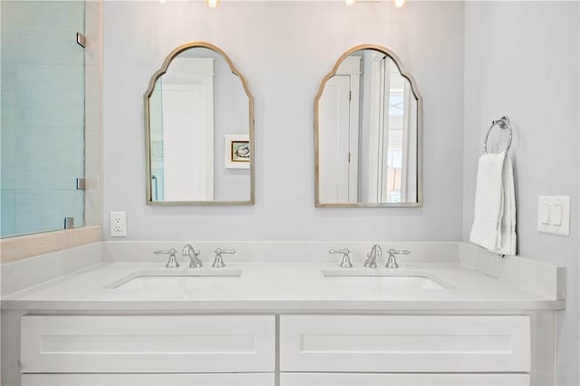 328 Coastline Dr, Port Aransas, TX 78373 - bathroom featuring double vanity