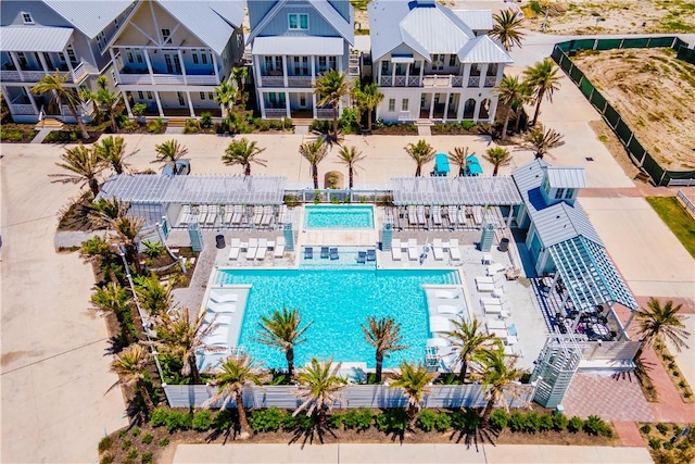 328 Coastline Dr, Port Aransas, TX 78373 - aerial view of a pool area