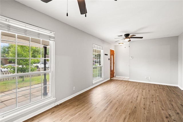 4249 Dody St, Corpus Christi, TX 78411 - unfurnished room featuring a ceiling fan and wood finished floors