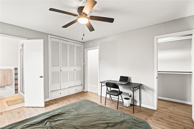 4249 Dody St, Corpus Christi, TX 78411 - bedroom featuring wood finished floors and ceiling fan