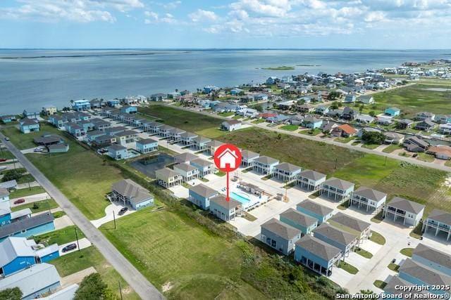 111 Great Chagos, Rockport, TX 78382 - aerial view of residential area with a large body of water