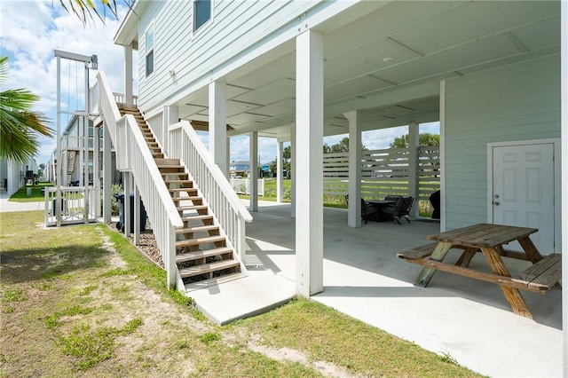 111 Great Chagos, Rockport, TX 78382 - view of patio with stairs
