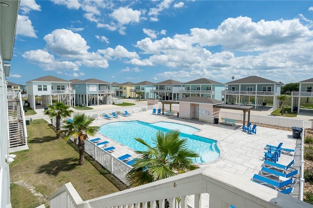 111 Great Chagos, Rockport, TX 78382 - community pool with a residential view and a patio area