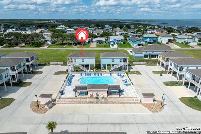 111 Great Chagos, Rockport, TX 78382 - bird's eye view of a pool area
