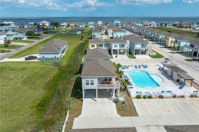111 Great Chagos, Rockport, TX 78382 - aerial perspective of suburban area featuring a pool area