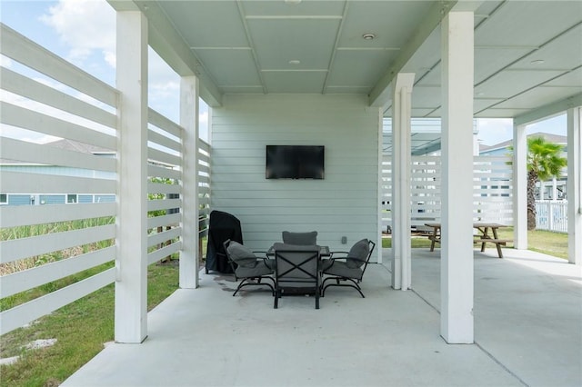 111 Great Chagos, Rockport, TX 78382 - view of patio / terrace featuring stairway
