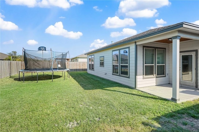 7618 Dove Hollow Dr, Corpus Christi, TX 78414 - view of yard with a trampoline and a patio area