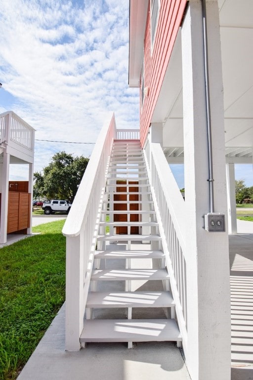 view of stairs