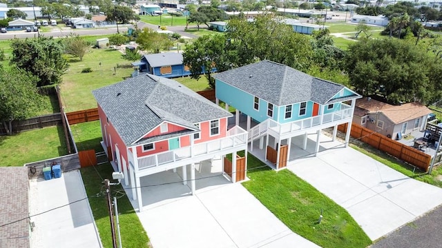 aerial view of residential area