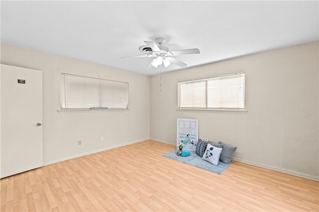 857 Belmeade Dr, Corpus Christi, TX 78412 - unfurnished room featuring wood finished floors, ceiling fan, and baseboards