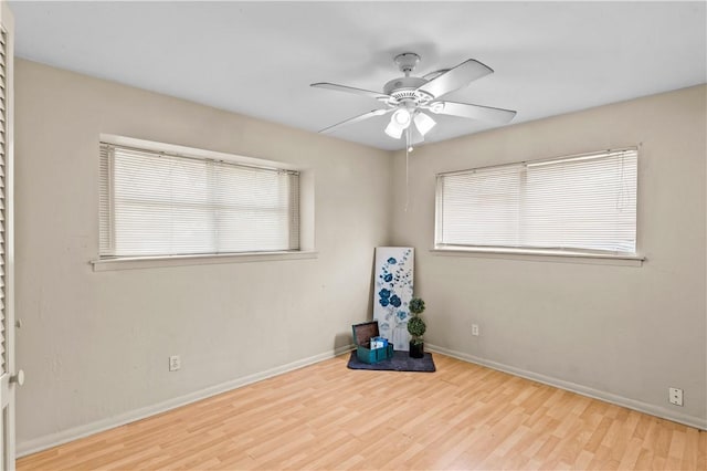 857 Belmeade Dr, Corpus Christi, TX 78412 - unfurnished room with wood finished floors, ceiling fan, plenty of natural light, and baseboards