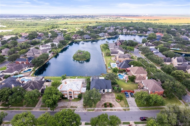 4705 Grand Lake Dr, Corpus Christi, TX 78413 - aerial view of residential area with a nearby body of water