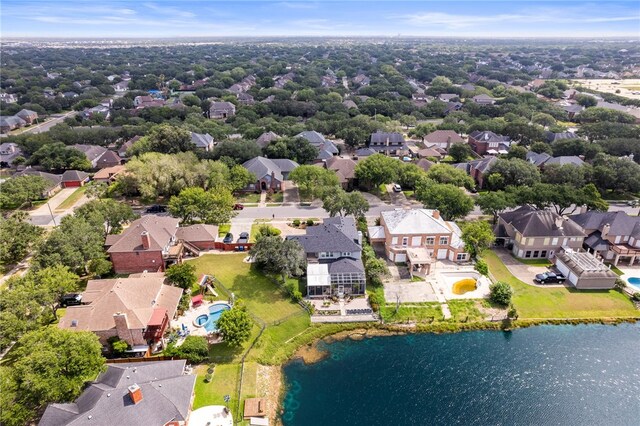4705 Grand Lake Dr, Corpus Christi, TX 78413 - aerial perspective of suburban area featuring a large body of water