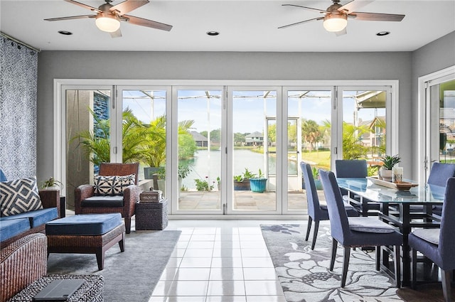 4705 Grand Lake Dr, Corpus Christi, TX 78413 - sunroom / solarium with french doors and a water view