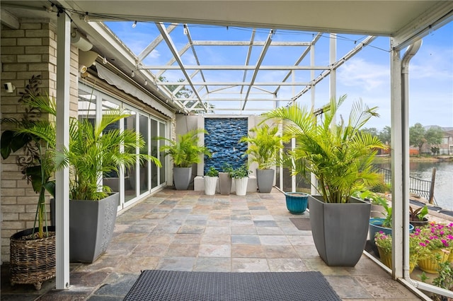 4705 Grand Lake Dr, Corpus Christi, TX 78413 - sunroom / solarium with a water view