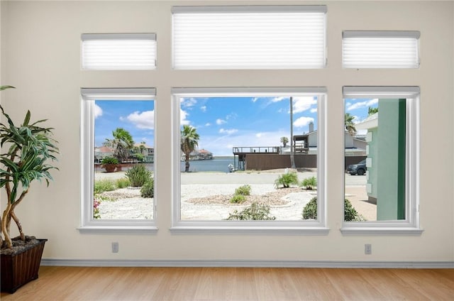 15658 Cumana Dr, Corpus Christi, TX 78418 - detailed view of wood finished floors and nearby water