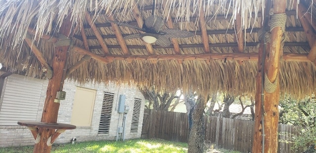 exterior space featuring fence
