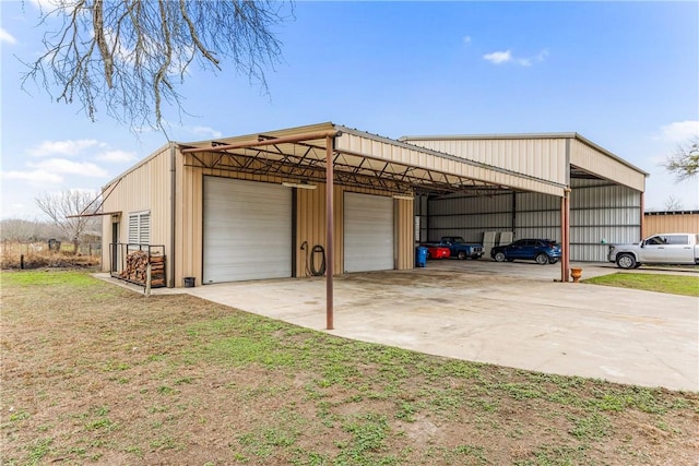 garage with a garage