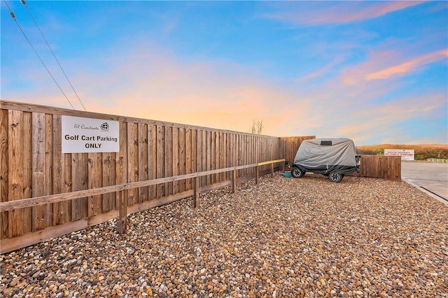 view of fenced backyard