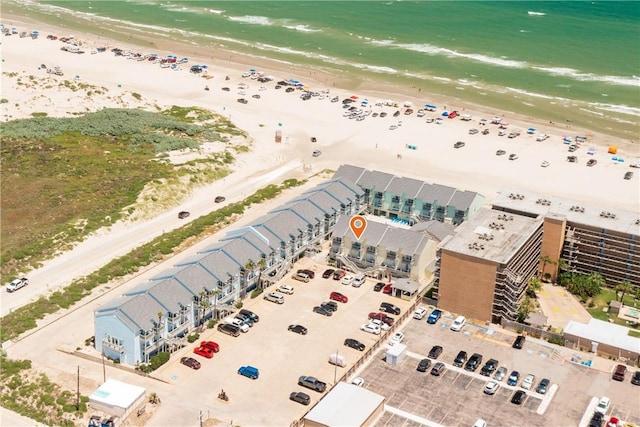 drone / aerial view of expansive coastline