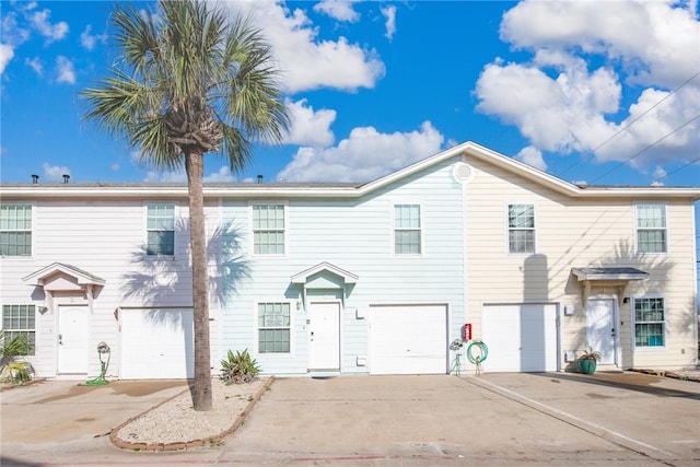 view of property featuring a garage