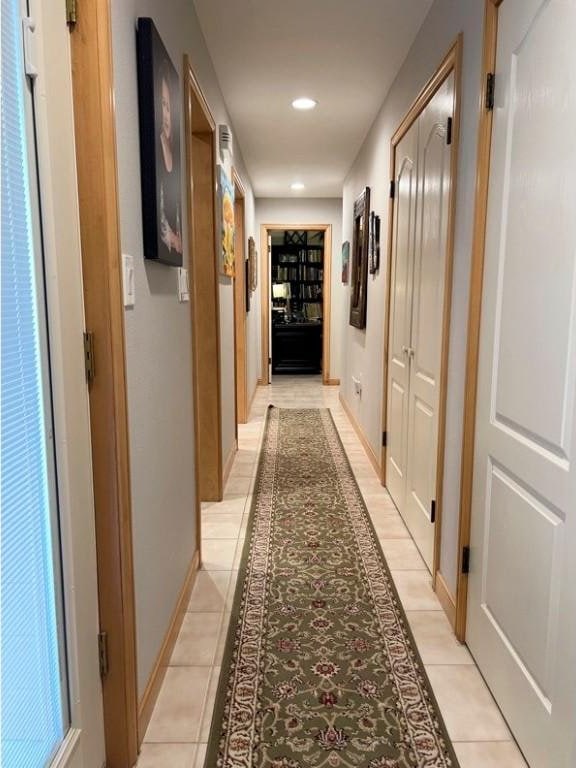 1504 Morningside Dr, Alice, TX 78332 - hall with light tile patterned floors, baseboards, and recessed lighting
