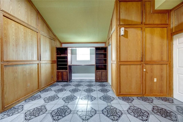 interior space featuring lofted ceiling