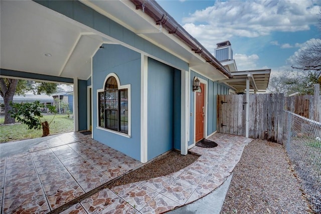 view of property exterior featuring a patio