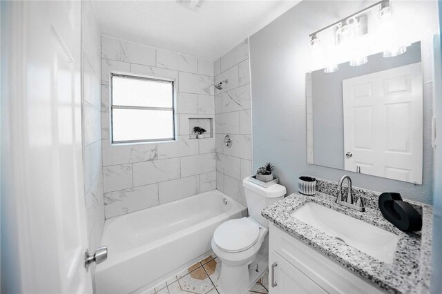 spare room with recessed lighting, baseboards, and light tile patterned floors
