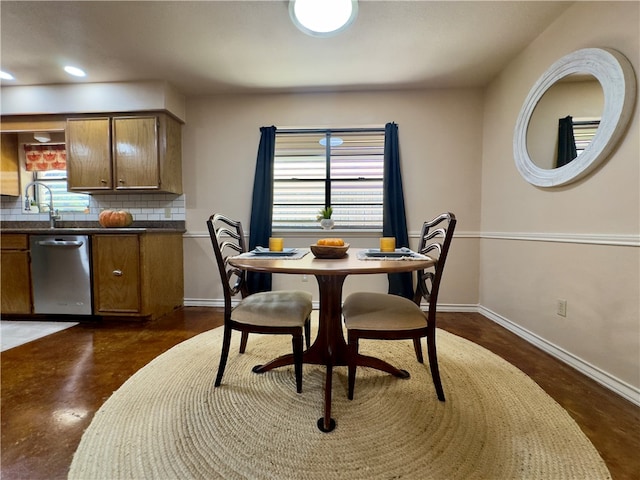 dining area with a wealth of natural light