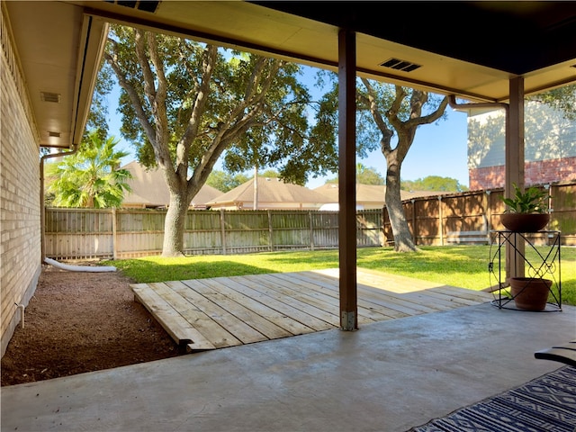 view of patio with a deck