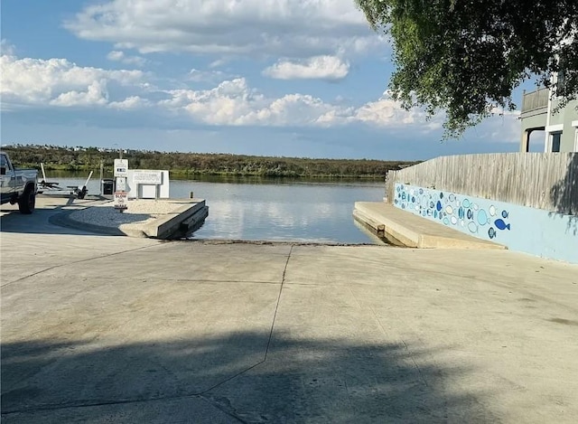 14877 Cobo De Bara, Corpus Christi, TX 78418 - dock area featuring a boat ramp and a water view