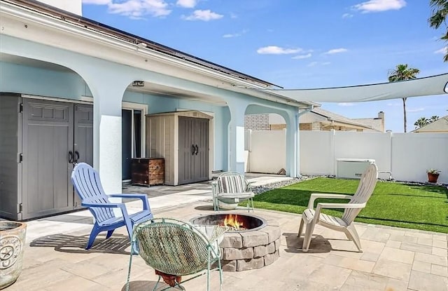 14877 Cobo De Bara, Corpus Christi, TX 78418 - view of patio with a fire pit