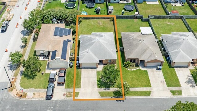 4376 Summer Wind Dr, Corpus Christi, TX 78413 - aerial view of residential area with property parcel outlined