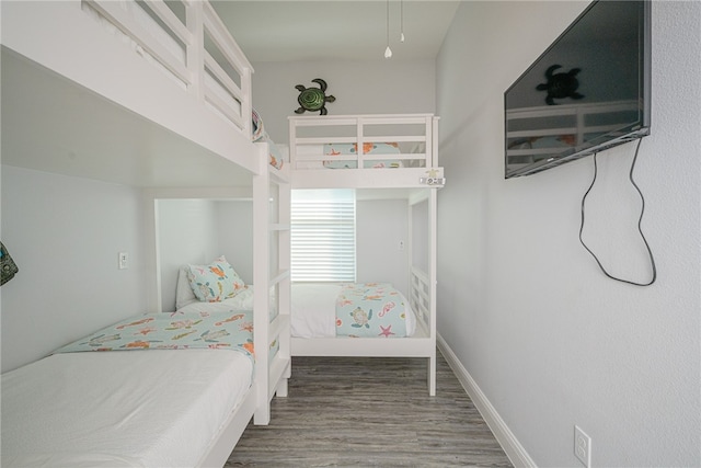 bedroom featuring hardwood / wood-style flooring