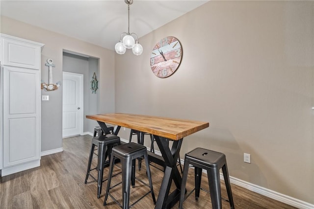 dining room featuring hardwood / wood-style flooring